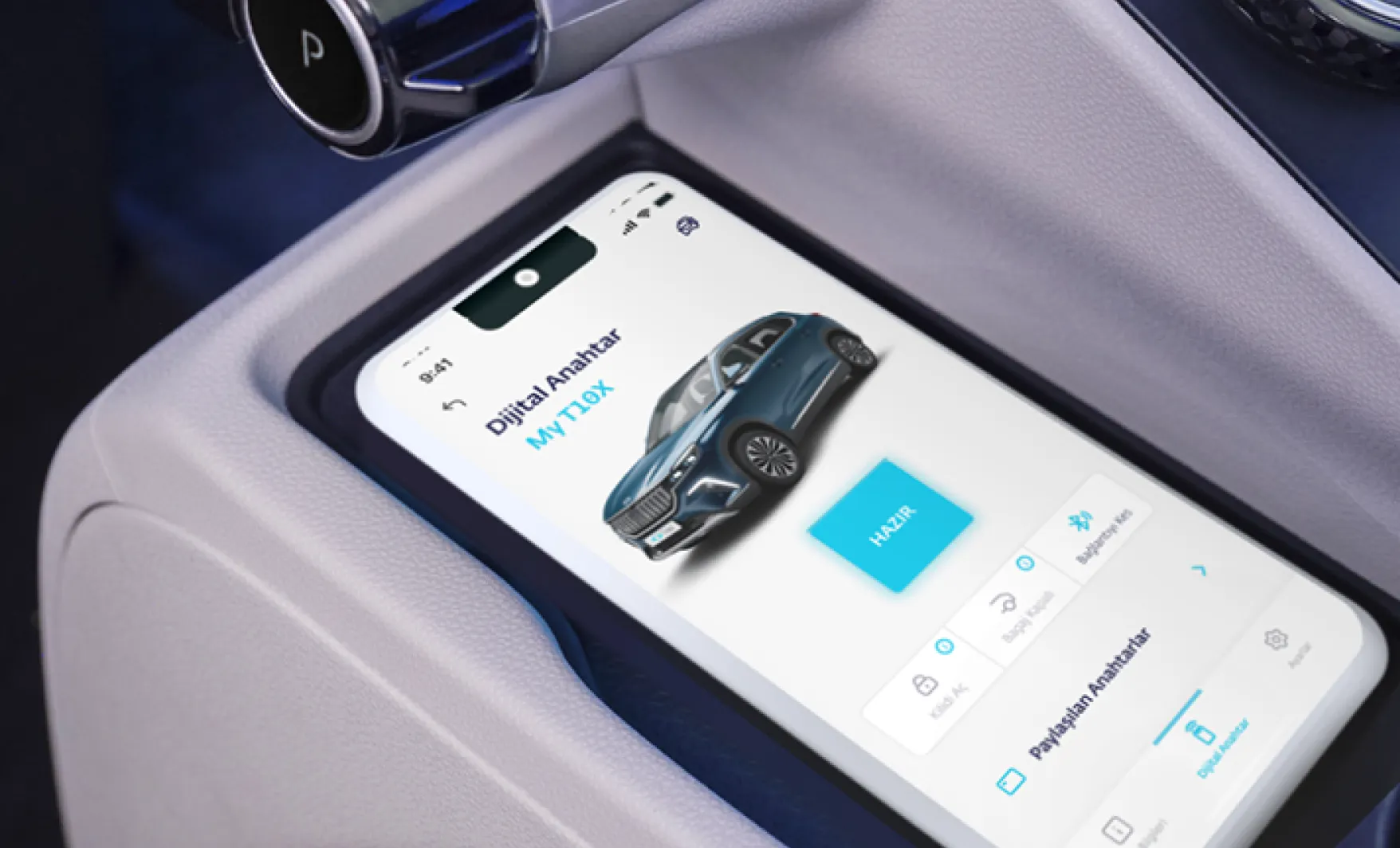 You can share your digital key from My Smart Device with your relatives who want to use your T10X. With this feature, your Trumore user relatives who you allow sharing can unlock your T10X and drive your smart device within the time period you specify